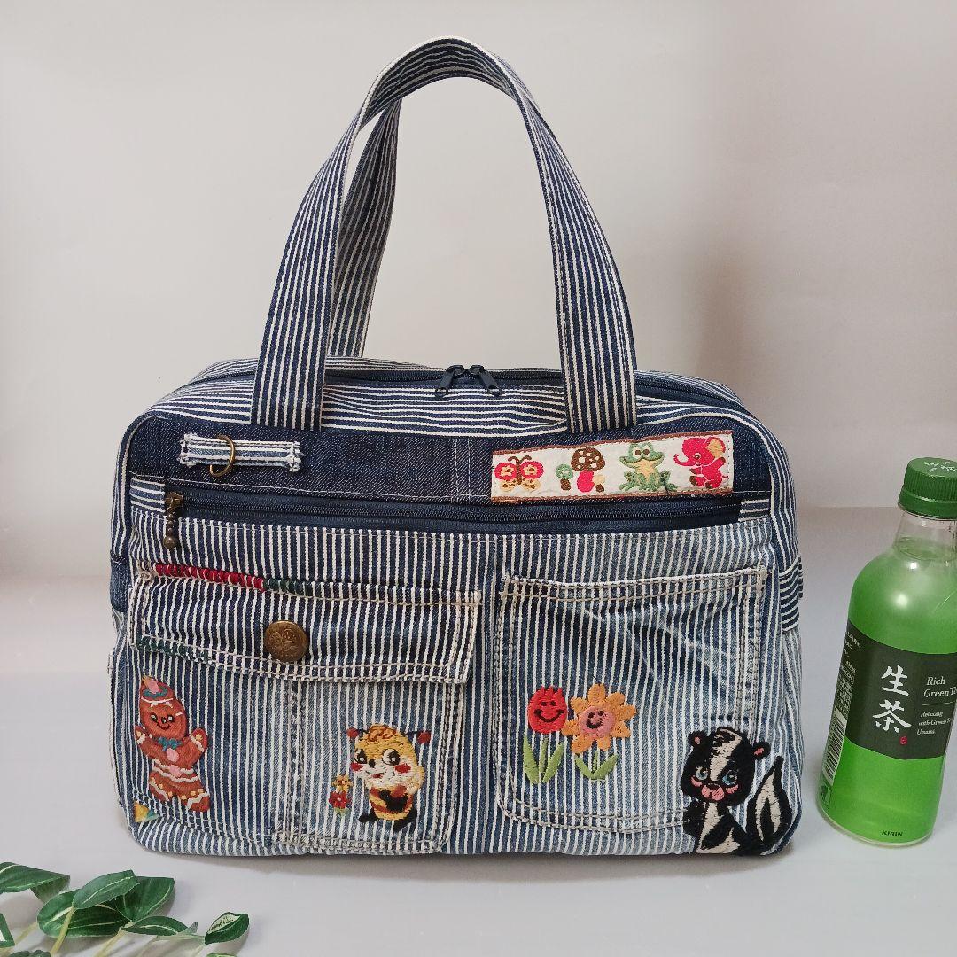 SA　①半月型ショルダーバッグ②ボストンバッグ　ハンドメイド