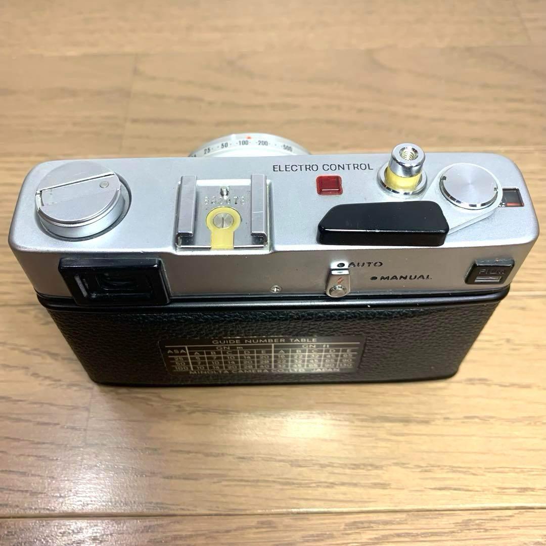 【動作確認、清掃済】minolta HI-MATIC E 皮ケース付き