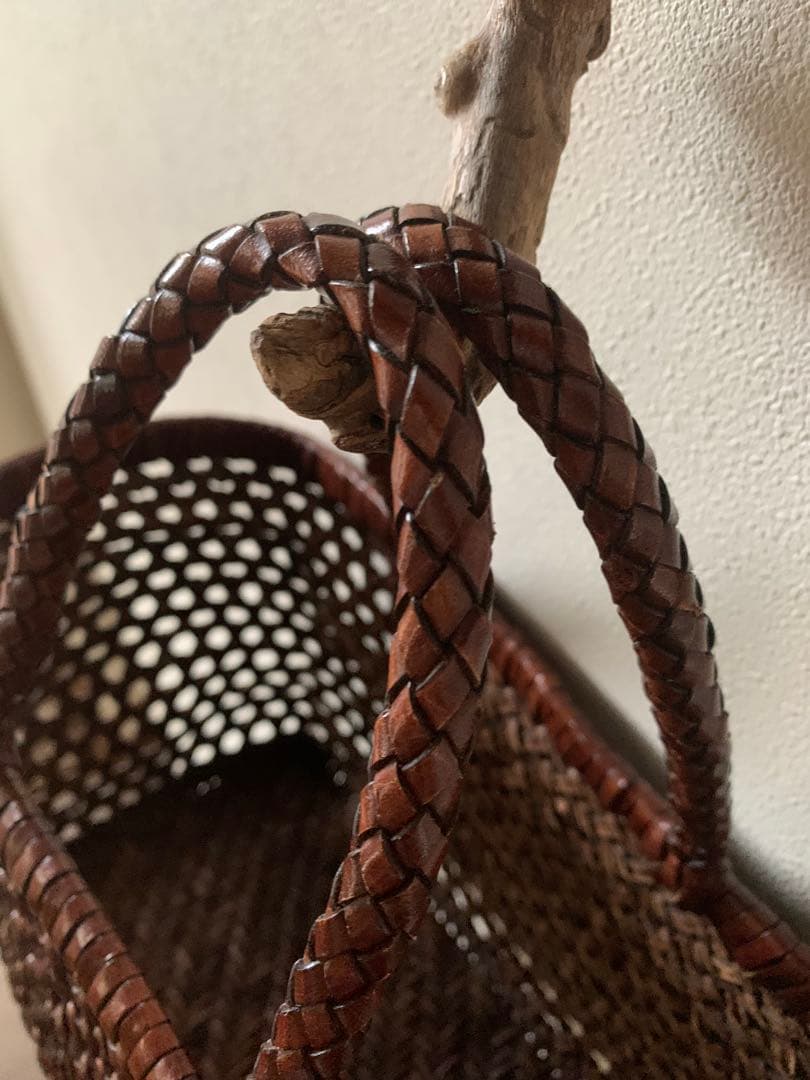 ®️ 45R 45rpm かごバッグ 焦茶系 中古 美品 Dragon好きさんにも