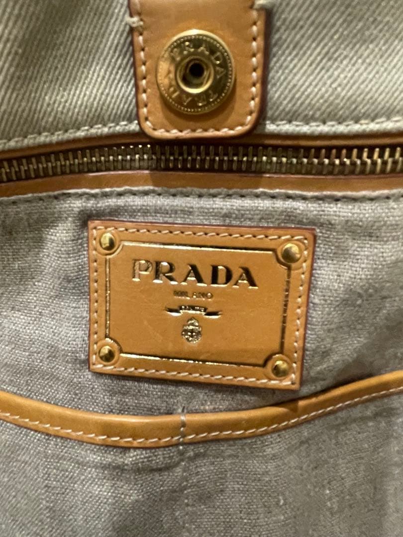 PRADA カナパ　トートバッグ　ベージュ