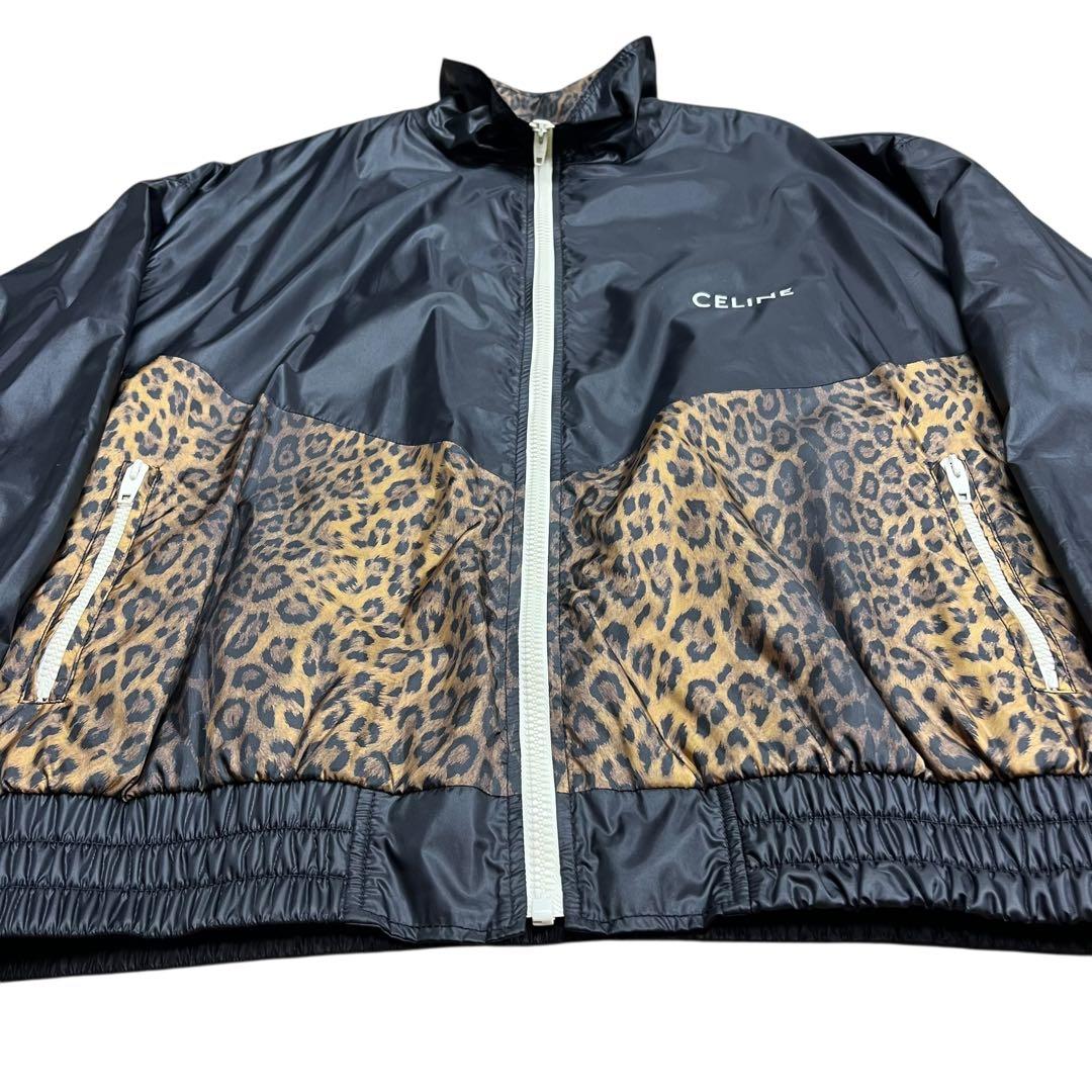 エディ期 CELINE セリーヌ ナイロン ジャケット レオパード ブラック