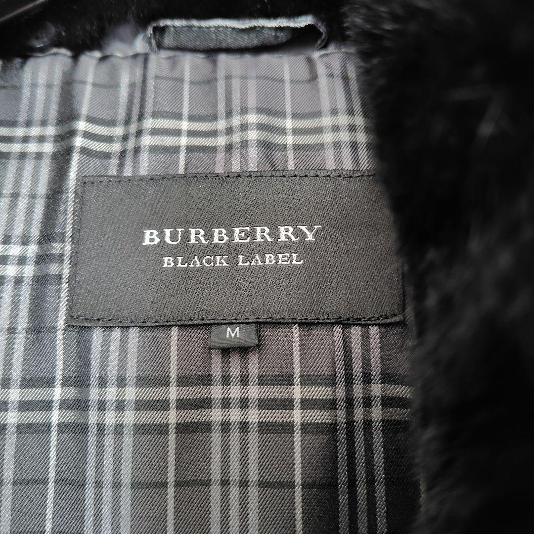 バーバリーブラックレーベル ホワイトグースダウンコート M ノバチェック