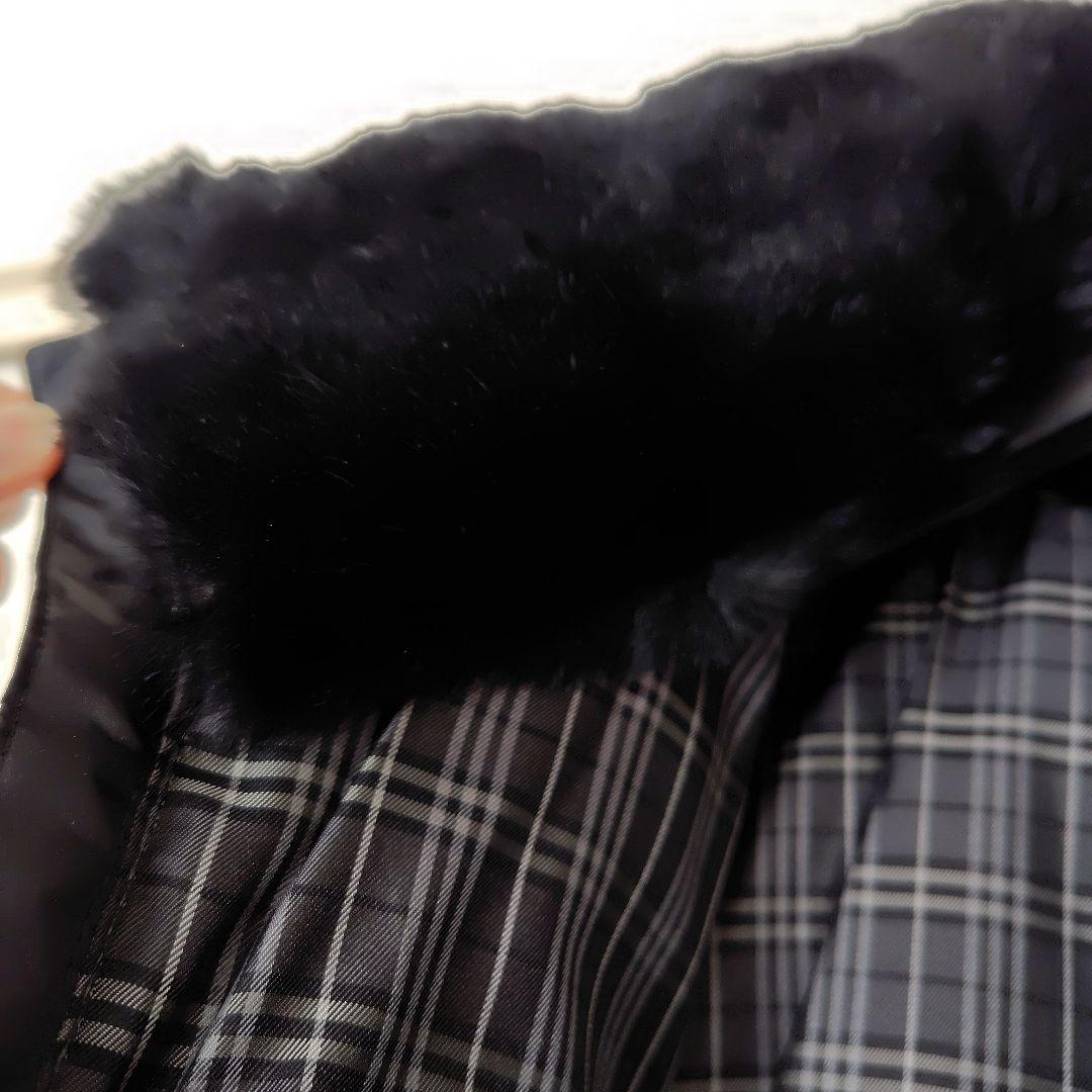 バーバリーブラックレーベル ホワイトグースダウンコート M ノバチェック