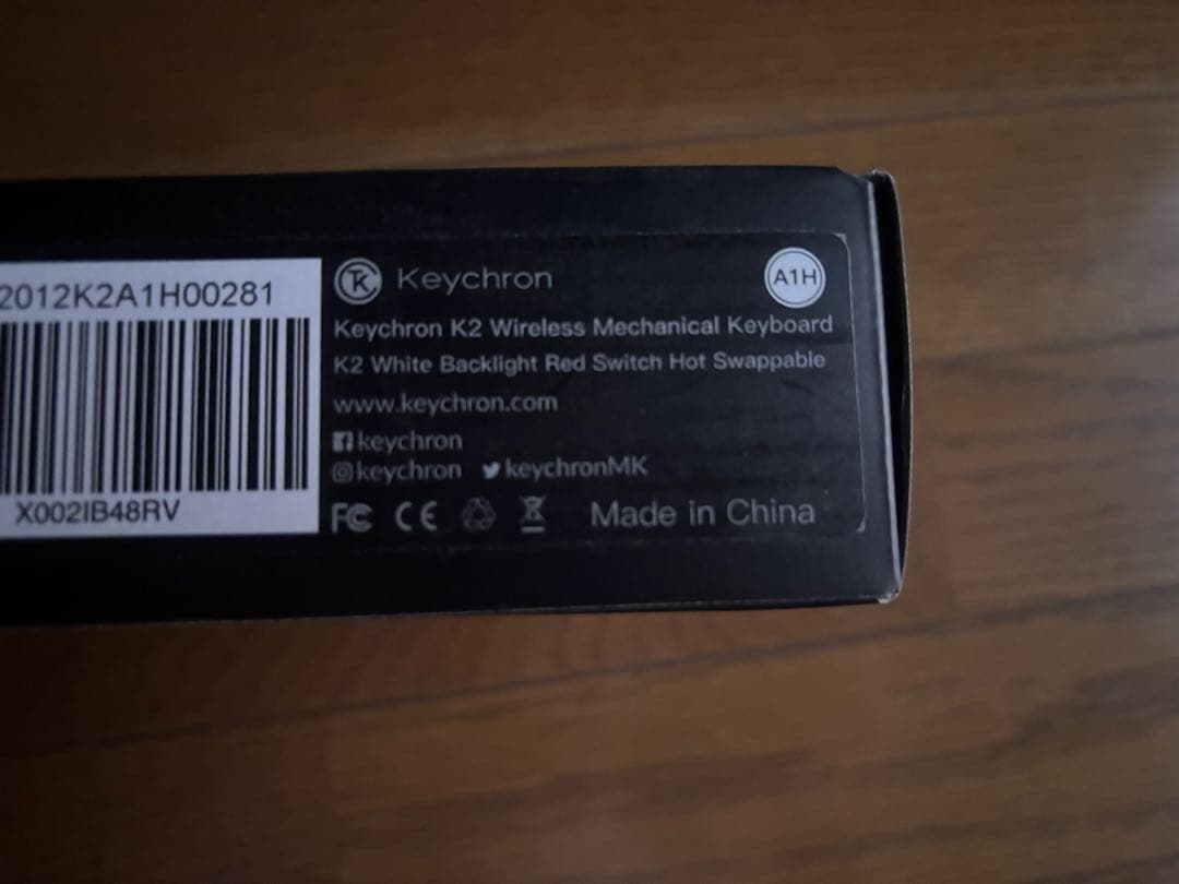 Keychron K2 赤軸ホットスワップ　 パームレストセット