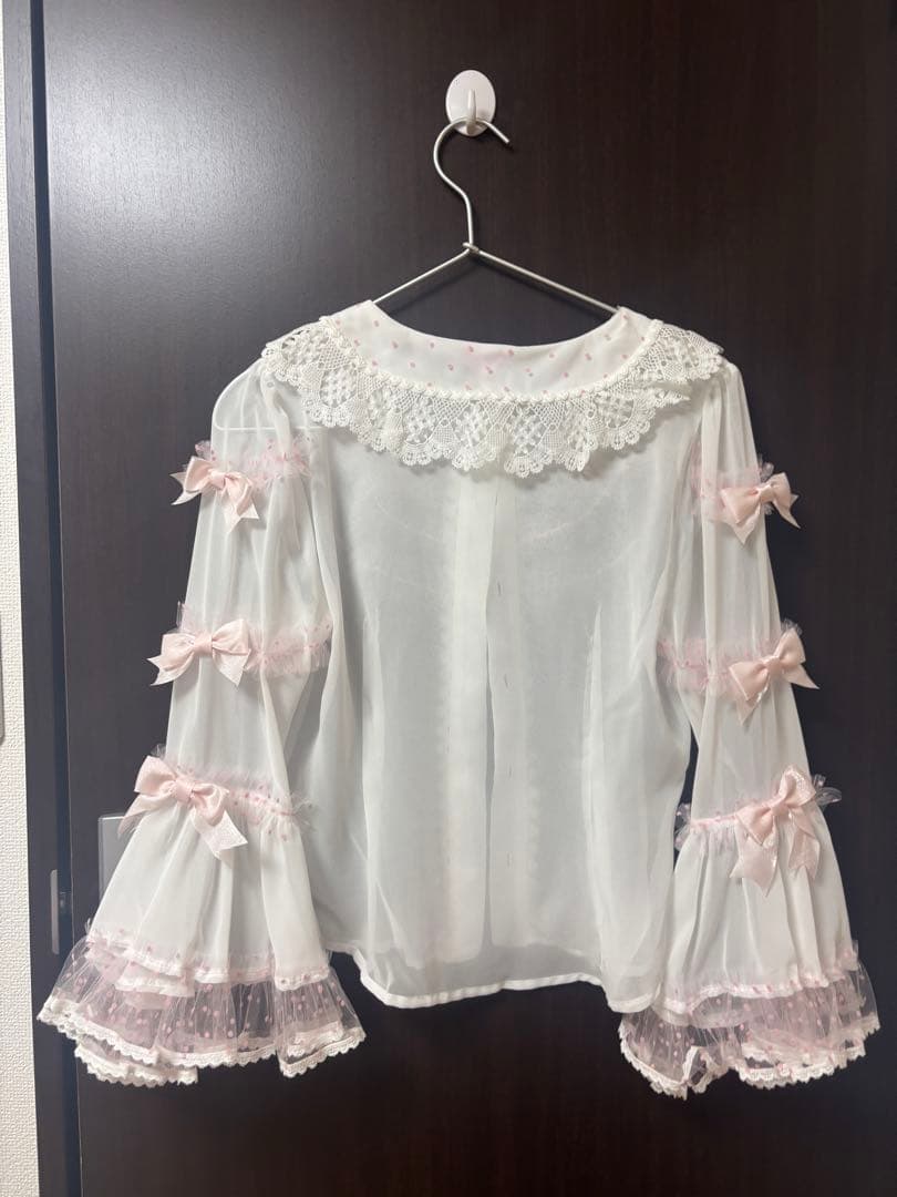 BABY, THE STARS SHINE BRIGHT 長袖 ブラウス白