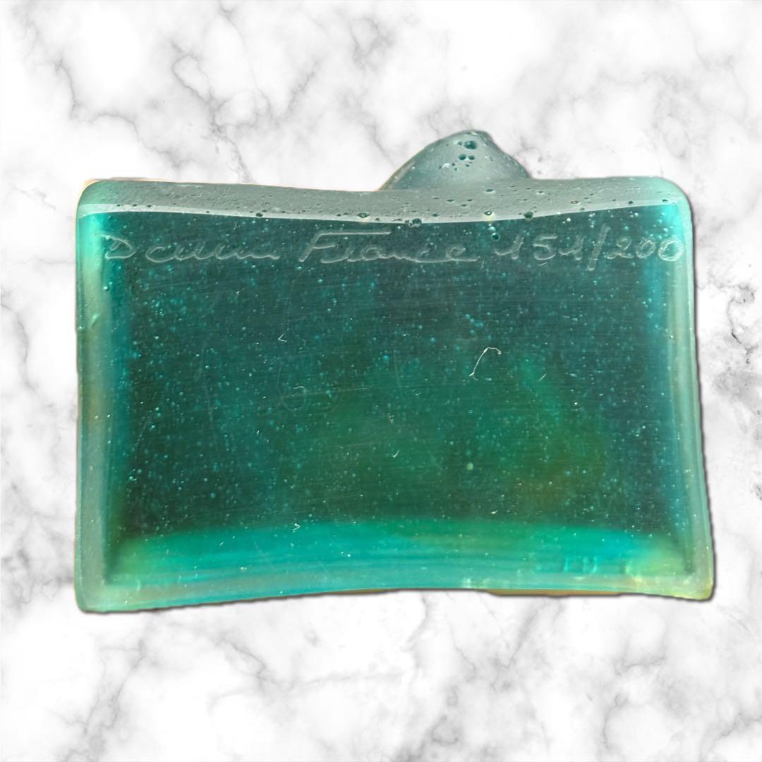 フクロウ 置物 クリスタルガラス ドームフランス オブジェ パートドヴェール