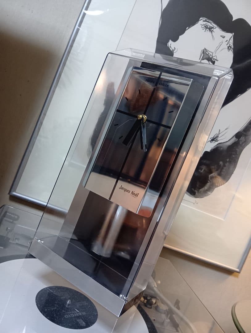 1980's　フランス　ジャックノエル　スペースエイジ　メタル　スイングクロック