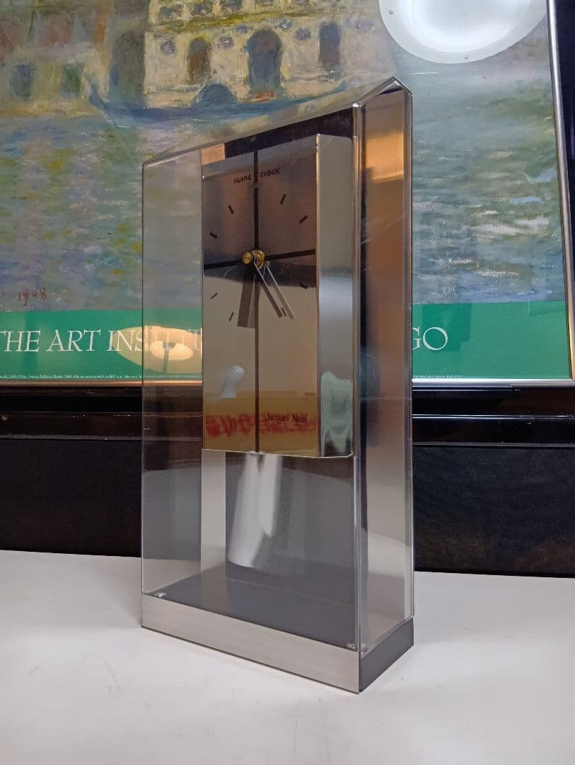 1980's　フランス　ジャックノエル　スペースエイジ　メタル　スイングクロック