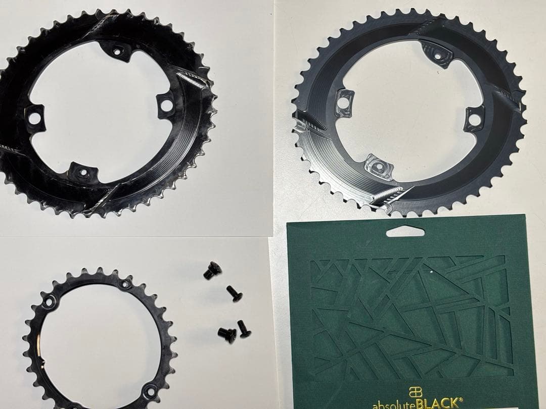 アブソリュートブラック46/30 楕円リング　アウターリング✖️2