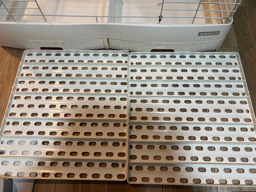 Sanko ケージ ホワイト キャスター付 サンコー イージーホーム エボ80