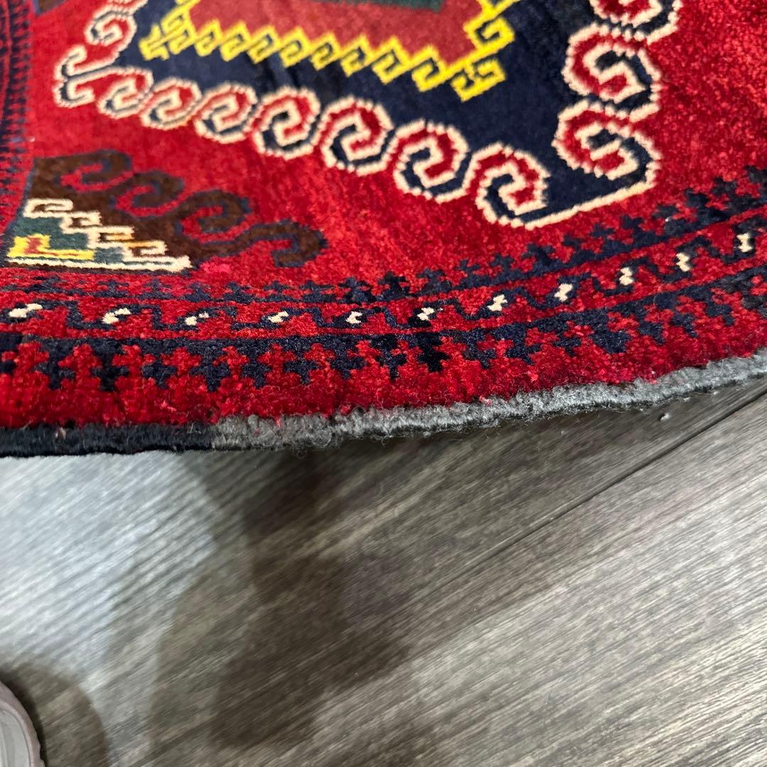 53x51cm トライバルラグ手織り絨毯ヴィンテージ ラグ❣️sale❣️