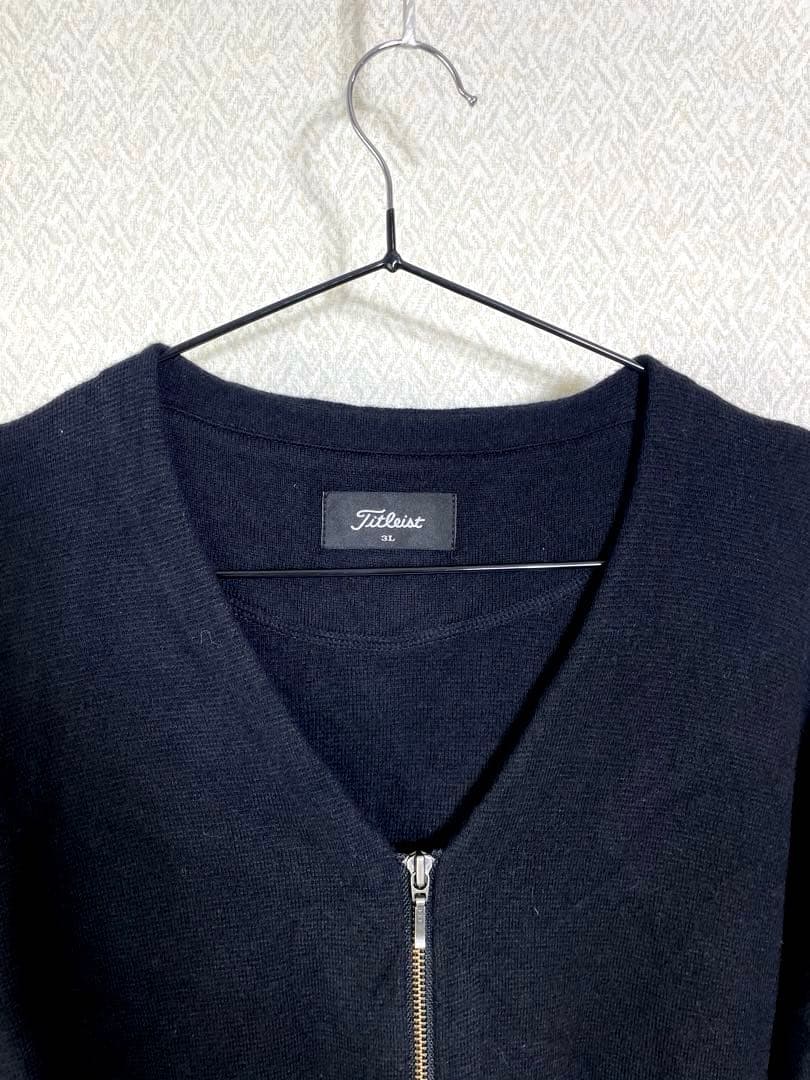 (美品）タイトリスト カーディガン　ジャケット ブラック　サイズ3L