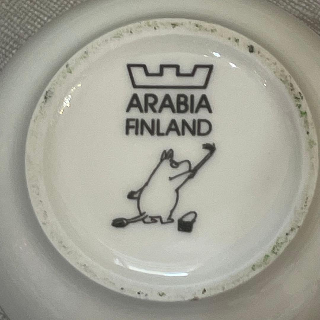 廃盤　イッタラ　アラビア　ムーミン　プレート&マグカップ　チルドレン　リーフ柄