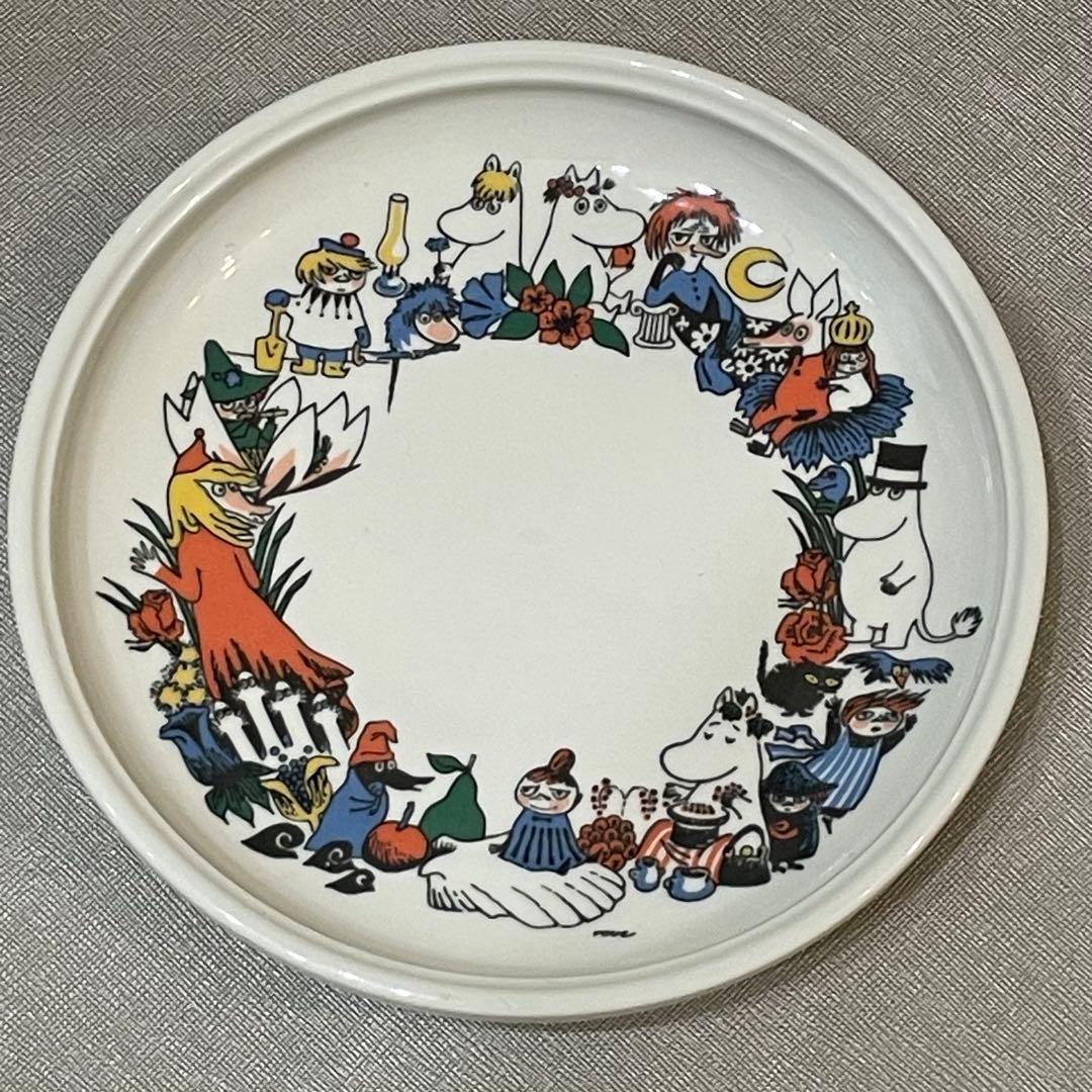 廃盤　イッタラ　アラビア　ムーミン　プレート&マグカップ　チルドレン　リーフ柄