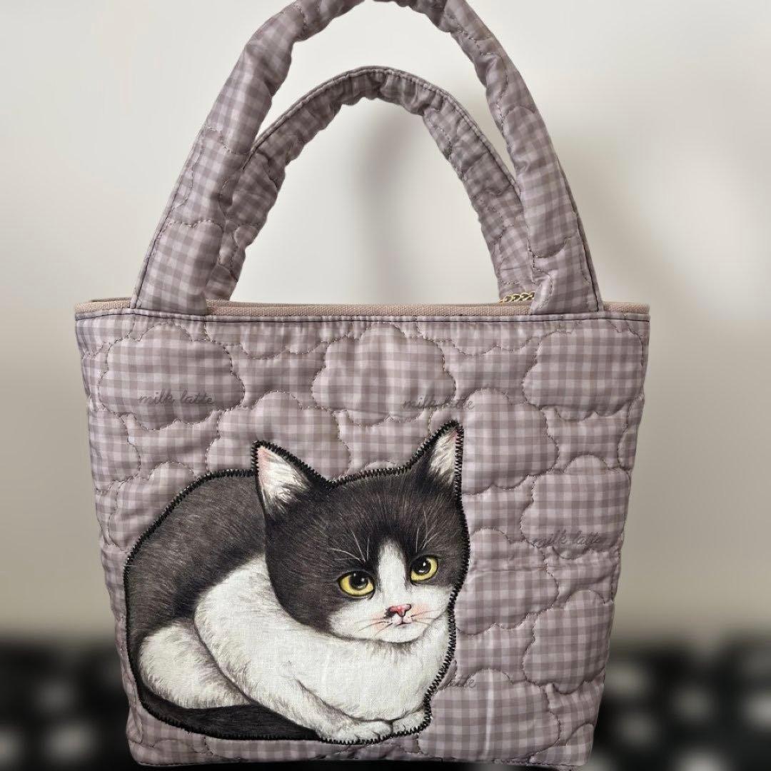 【ご確認中】黒猫コヤンイサムチョン　トートバッグ　　ハンドメイド