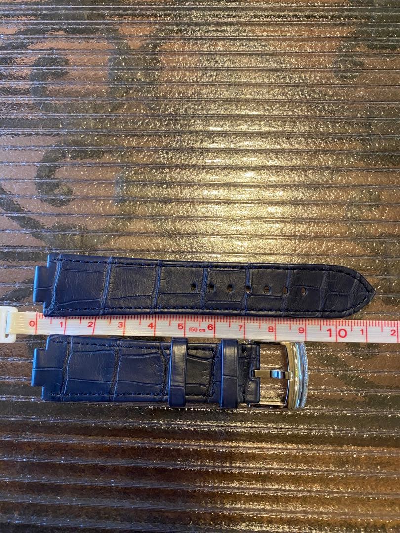 ルイヴィトン　タンブール【高級クロコダイル革】ベルト L サイズ(美品)ネイビー