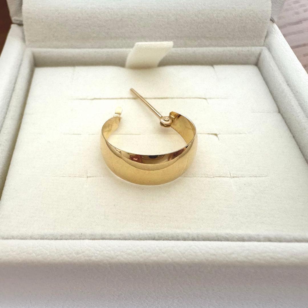 K18 ムーンピアス　フープピアス　月甲　5×13 片耳