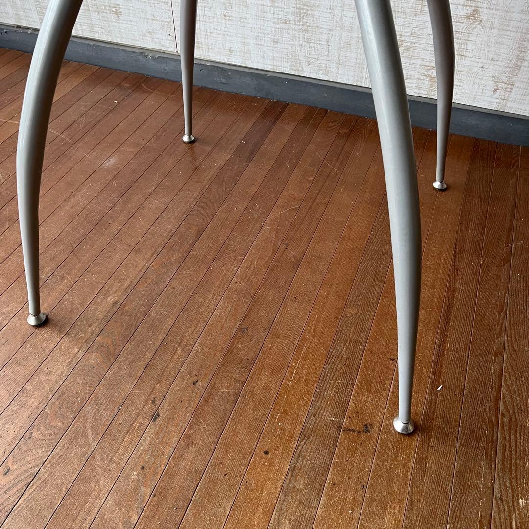 【アンティーク】ガラステーブル ダイニングテーブル 丸型 ポストモダン 古家具