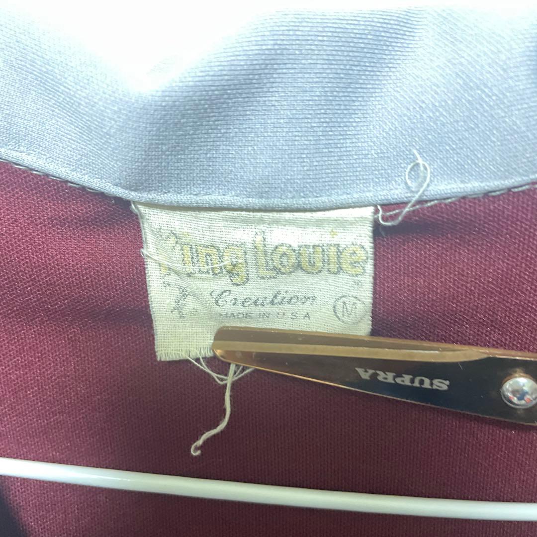 King Louie バーガンディ ポロシャツ M ボウリングシャツ
