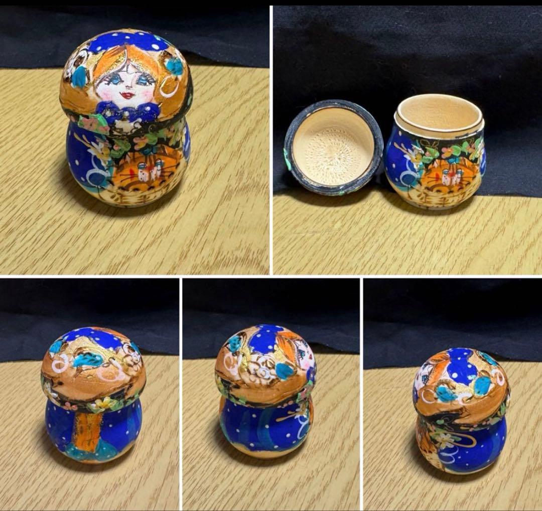 セール❗️ロシア　イリーナ・ママエヴァ作品　キノコ型マトリョーシカ5組