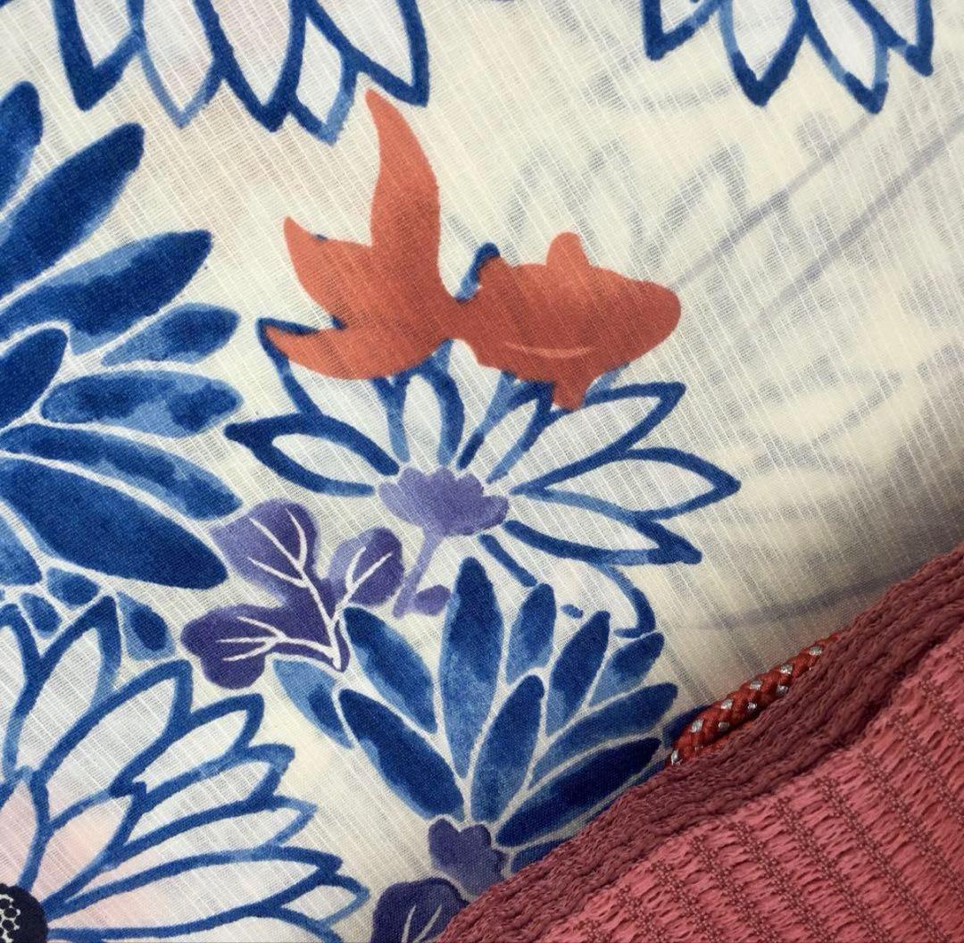 江戸金魚 高級変わり織り浴衣セット 4点セット