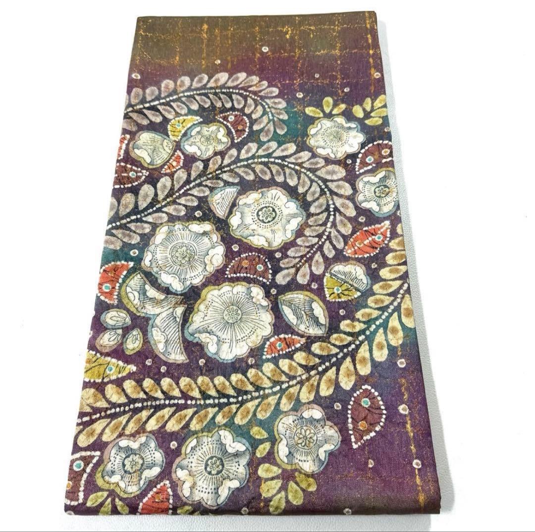 専用帯5893 5925 二点セット ●高級 正絹 全通 袋帯 辻ヶ花