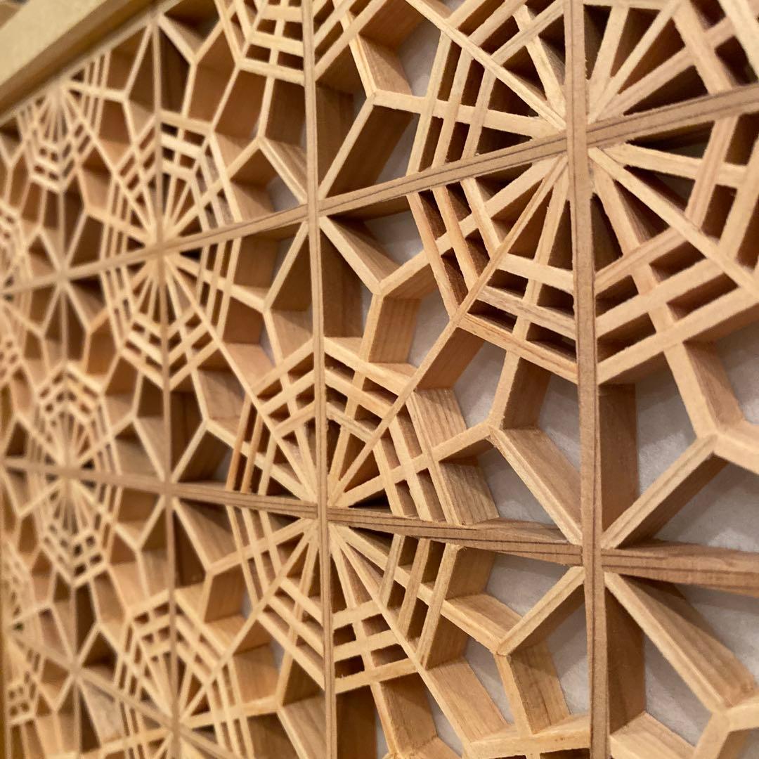 ⑤組子細工　衝立　パーテーション　伝統工芸品