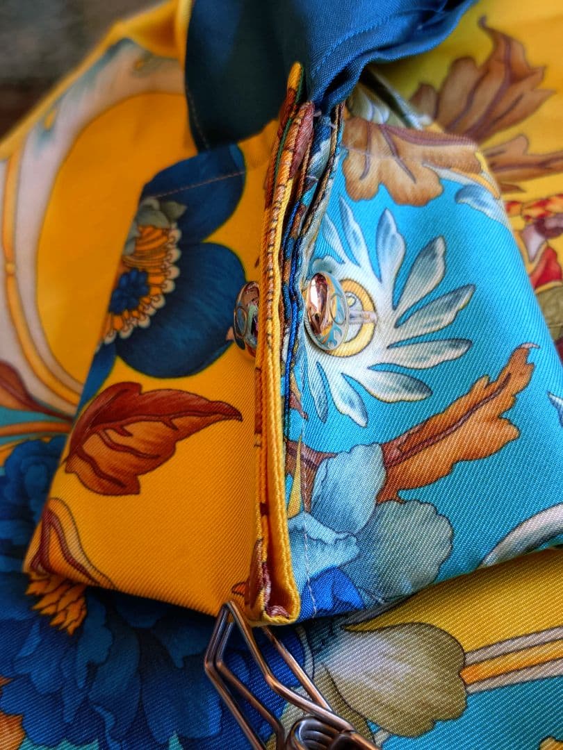 美品 Salvatore Ferragamo アシンメトリー シルク ブラウス