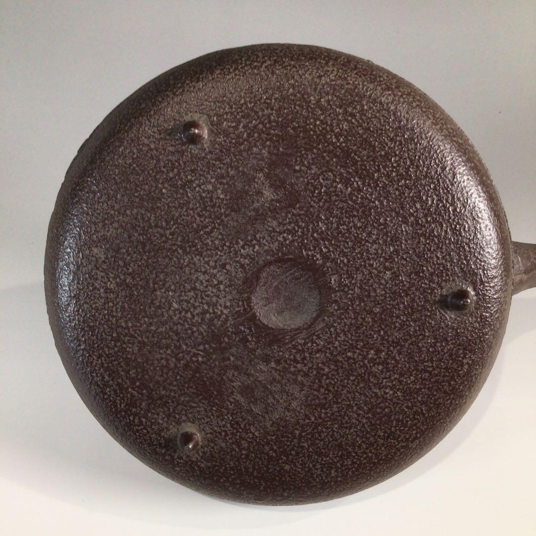 Ｐ３８５　銚子　『釜師　佐藤浄清造』『替蓋付』『平丸霰地紋』　共箱　酒器