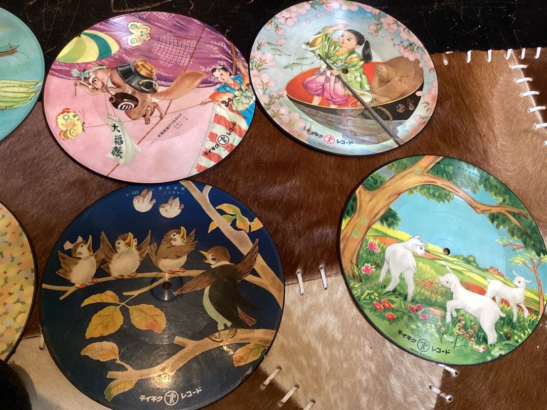 レトロ　ピクチャーレコード　１９枚　SPレコード　童謡　漫画