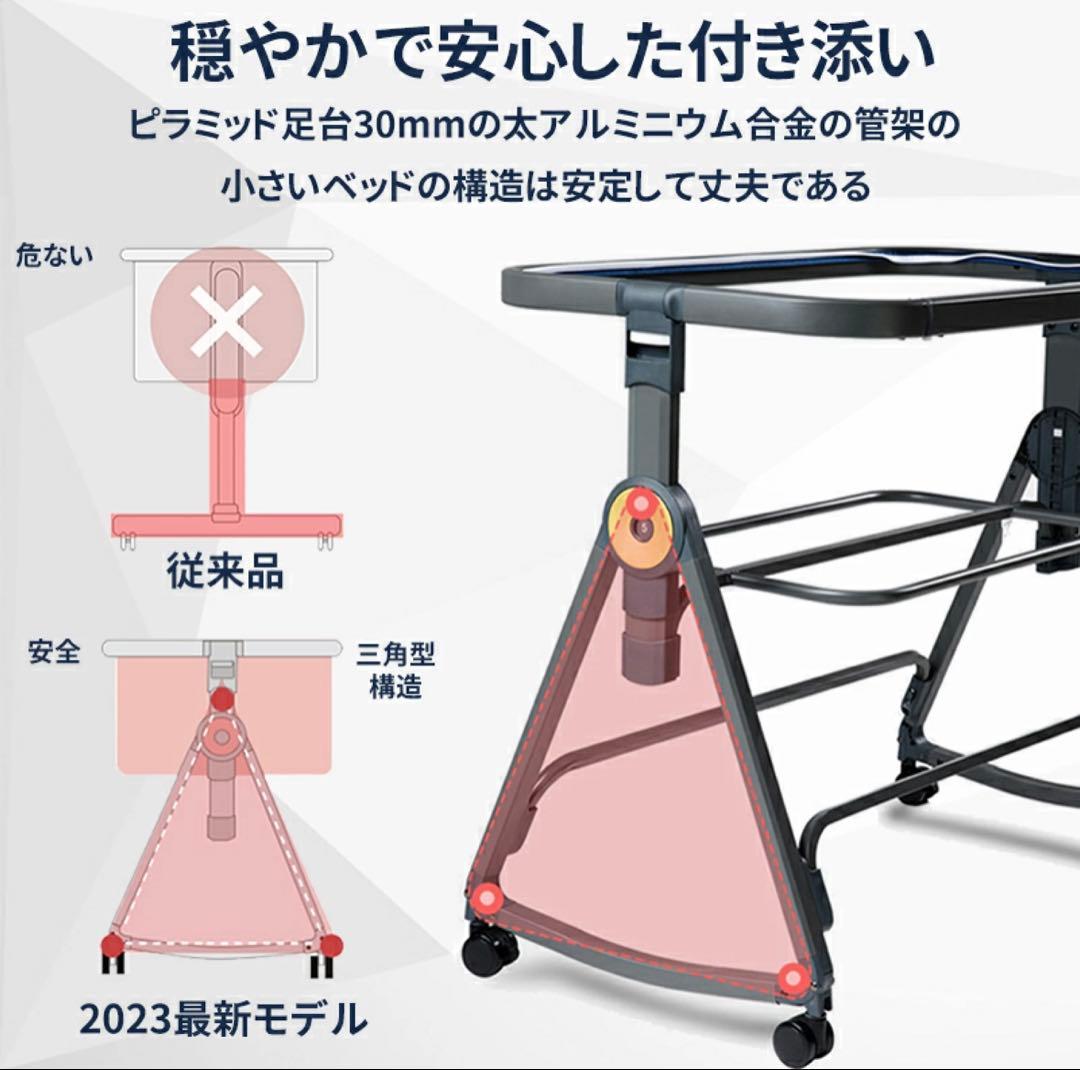 HZDMJ ベビーベッド 2025年モデル　カーキ　ベージュ