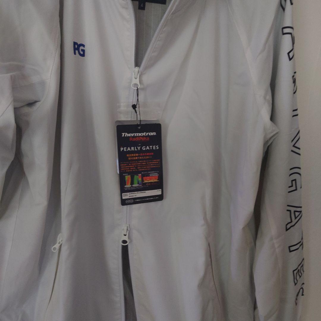 新品　パーリーゲイツ フルジップジャケット 白　サーモトロン　サイズ４
