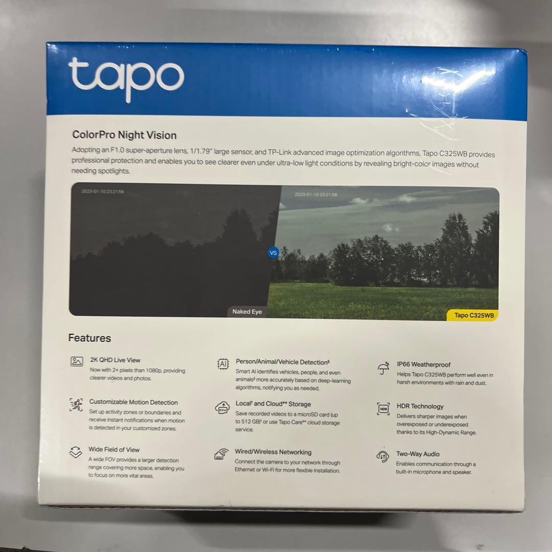 新品未使用・未開封 Tapo tp-link C325WB タポ防犯カメラ