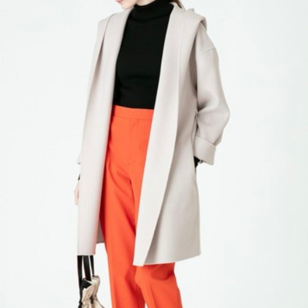 allureville アルアバイル カシミヤ混 リバーフーディーコート