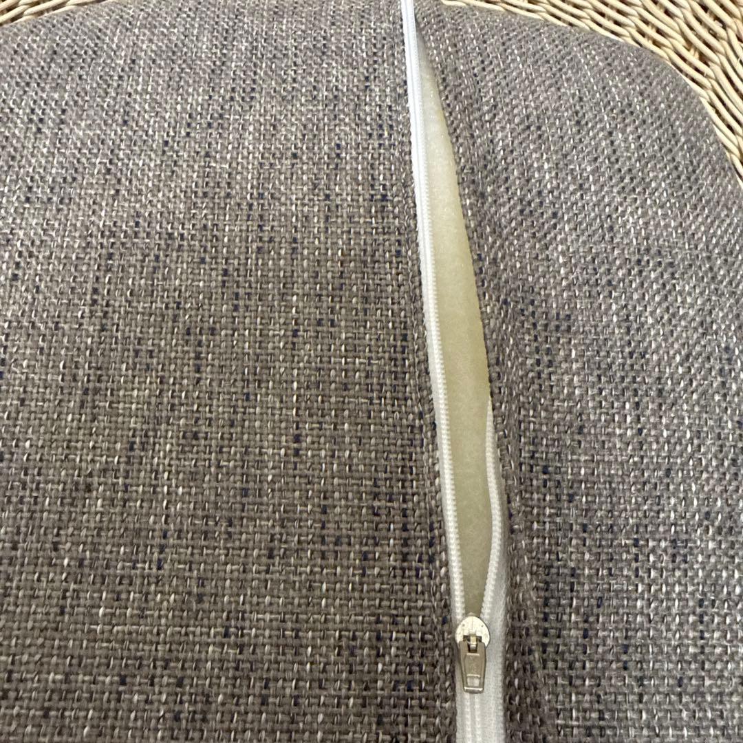 【良品】関家具 フロアチェア 座椅子 ラタン ２脚セット