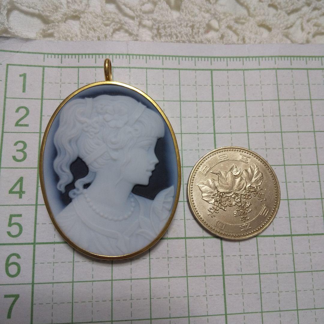 K18金カメオ2way ブローチペンダントトップ