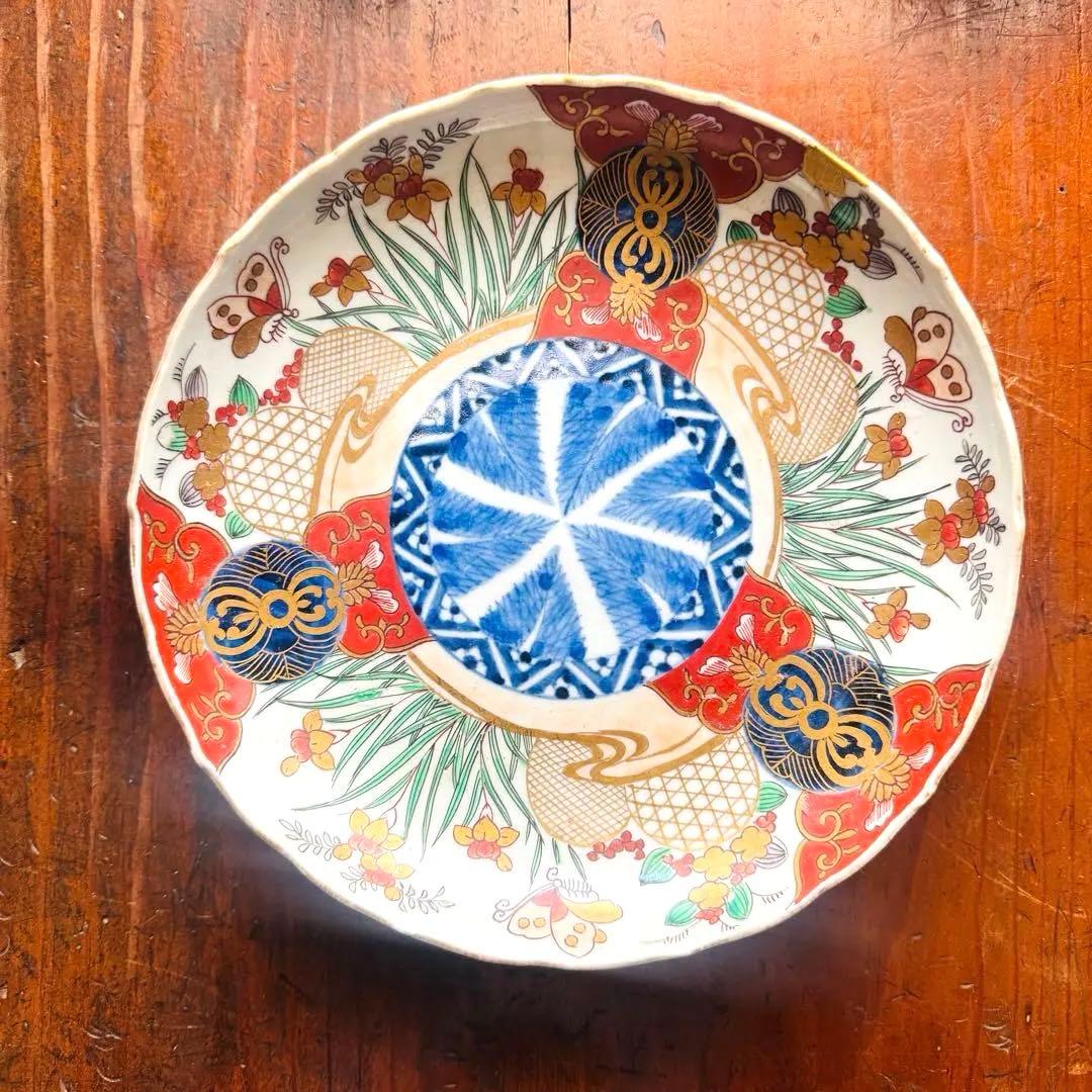 骨董皿　古伊万里　大聖寺伊万里　平皿　飾皿　おもてなし皿