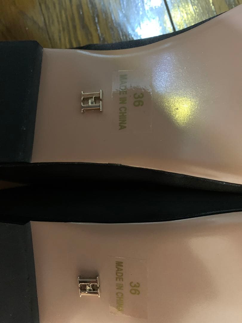 靴 herlipto MaryJaneCrystalRibbonSatinFlats