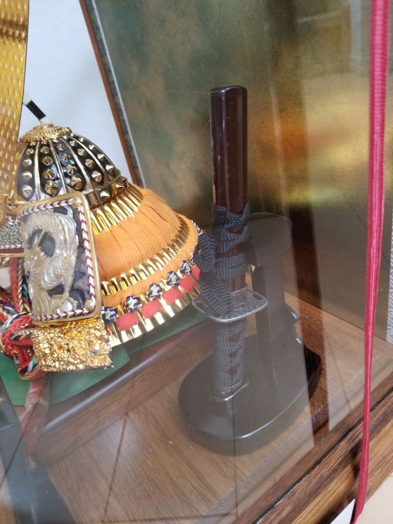 極美品　送料込み【寿慶】 五月人形　兜　ガラスケース付