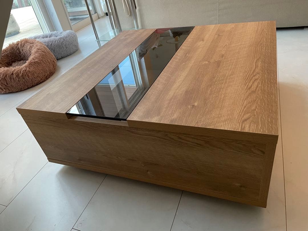 【セール中】LAWYA ローテーブル ガラス天板