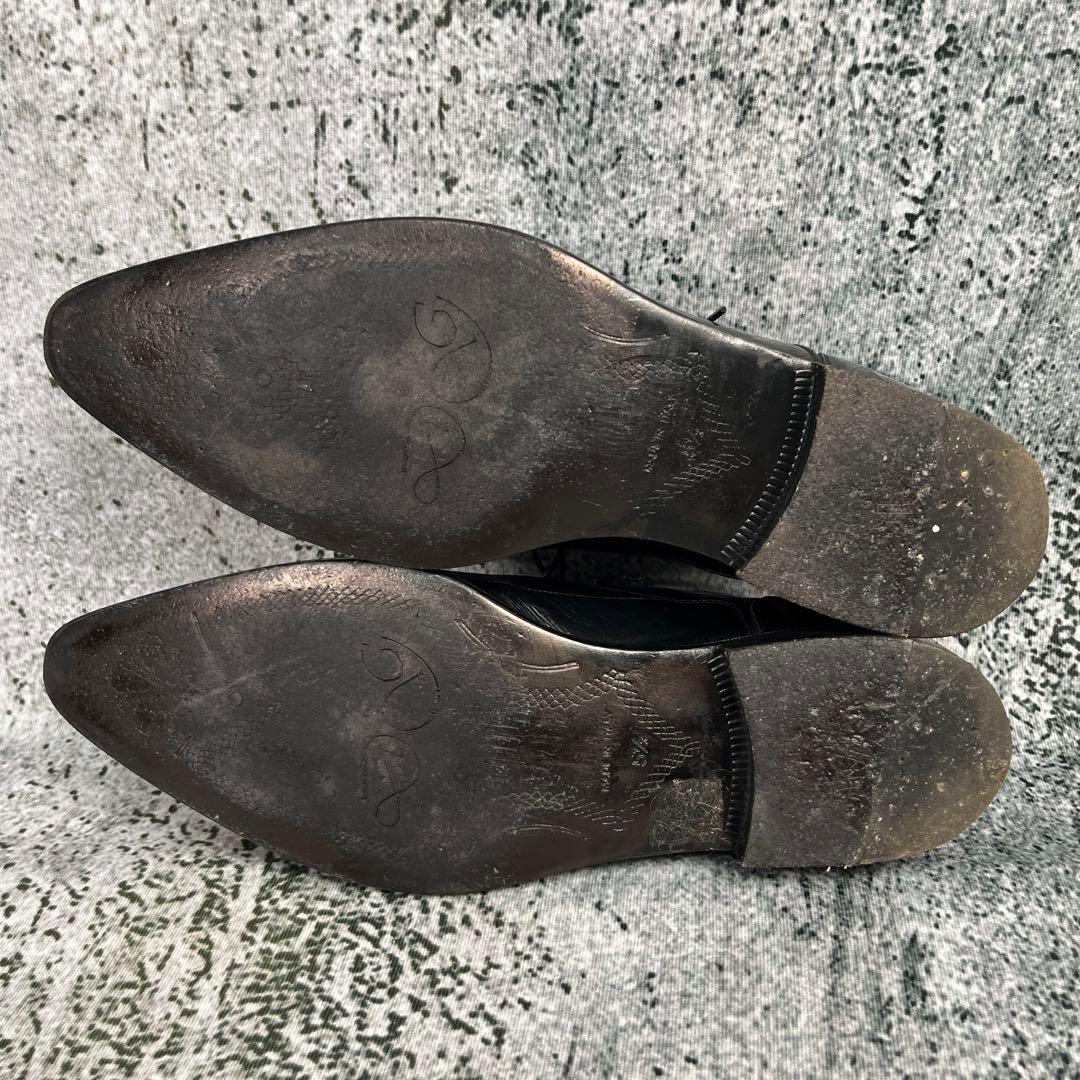 ドルチェアンドガッバーナ ドレスシューズ エンボス加工 ブラック