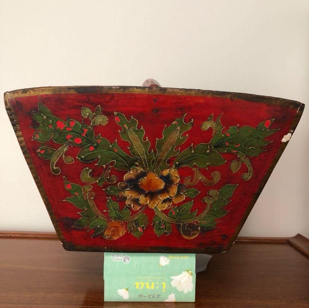 清代 木製龍紋斗