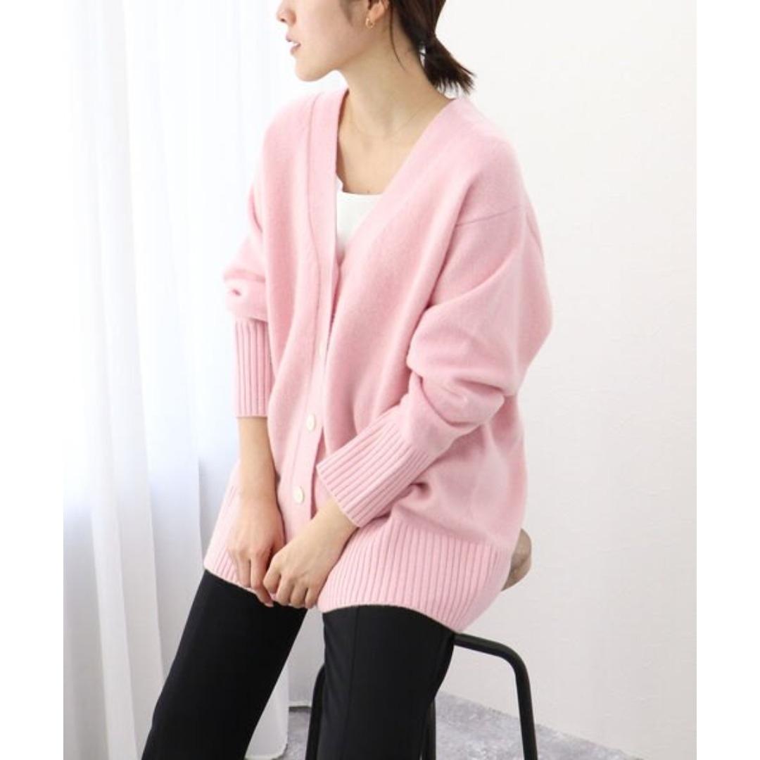 ノーリーズ NOLLEY’S カシミヤ ブレンド Vネック カーディガン