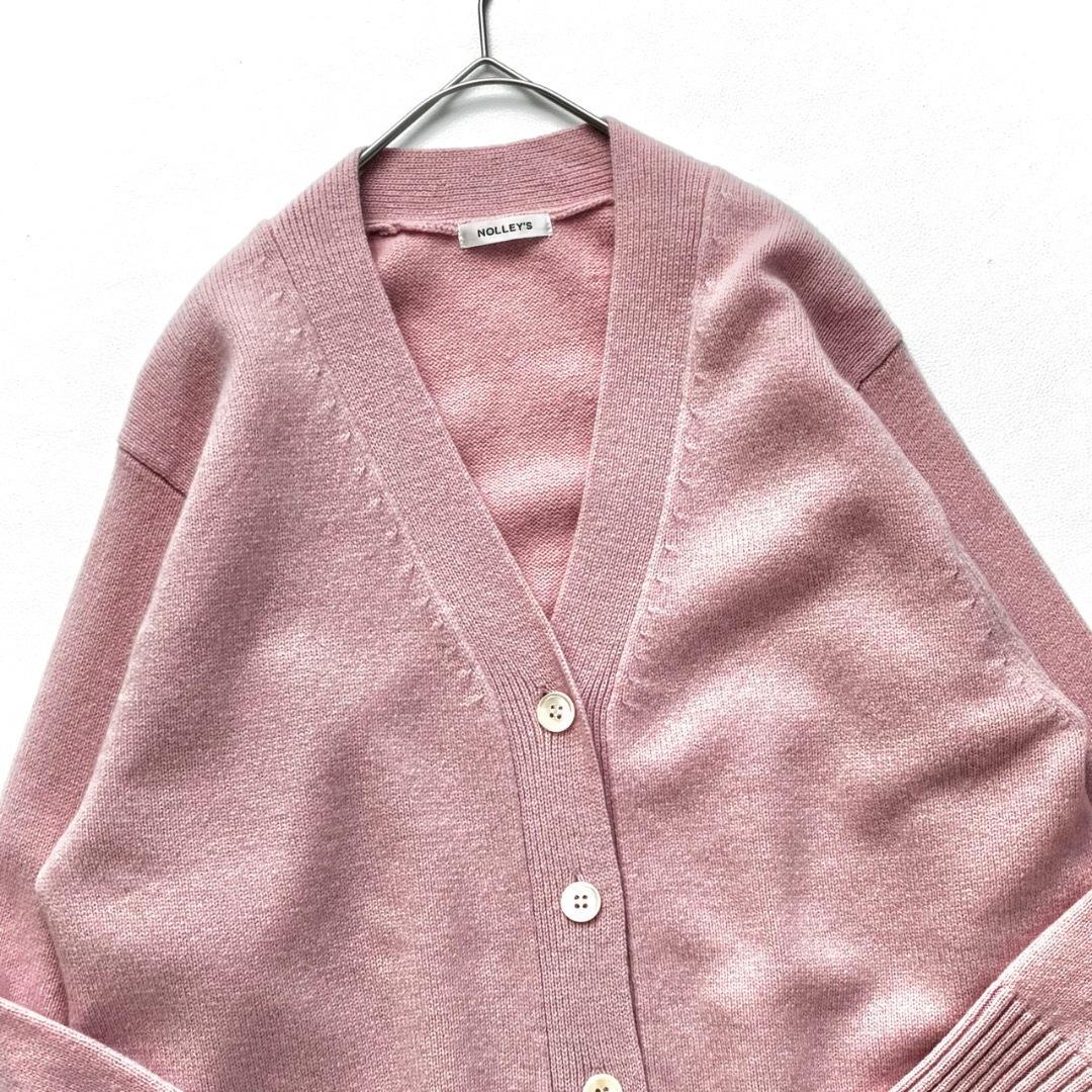 ノーリーズ NOLLEY’S カシミヤ ブレンド Vネック カーディガン