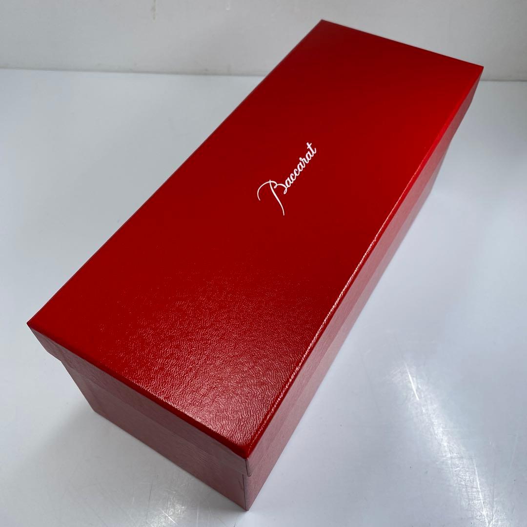 バカラ　スパイラルフラワーベース　共箱　高さ21㎝　東Y7-0204☆1Fトヒト