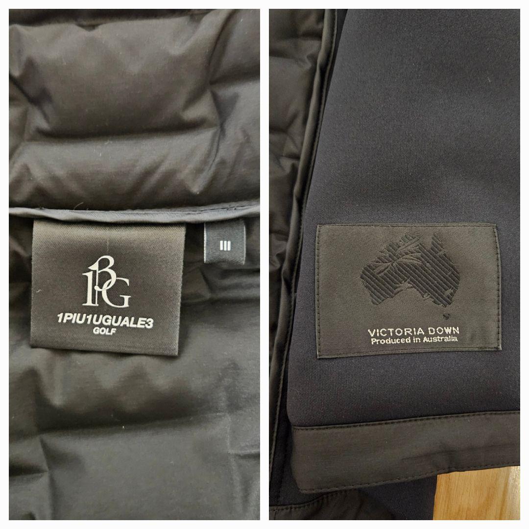 【1piu1uguale3】STAND DOWN VEST　ブラック