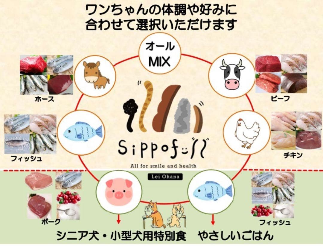 【ミミコ】Sippofullビーフ、ホース、やさしいごはんポーク計10点