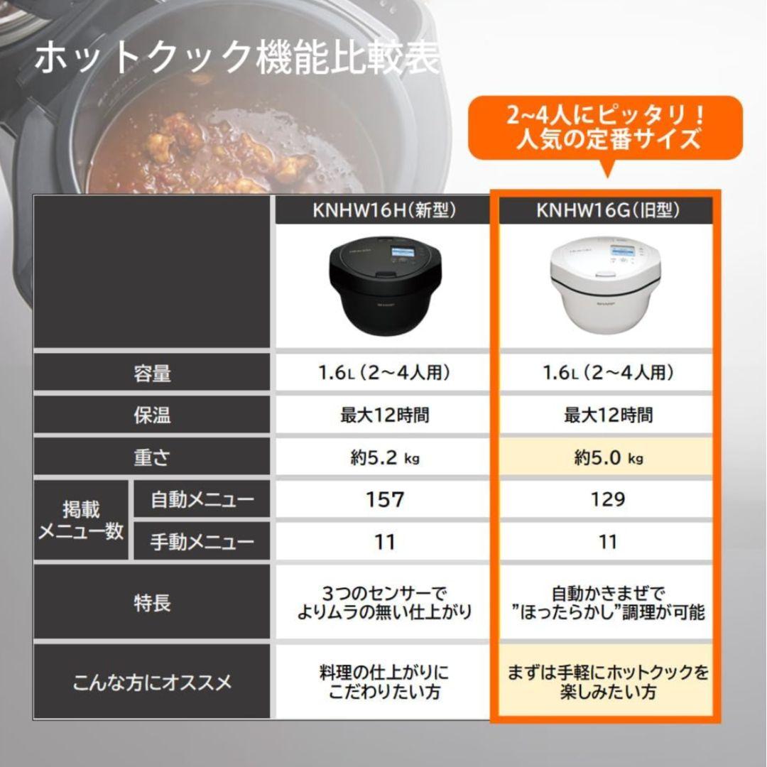 SHARP シャープ / ヘルシオ ホットクック / KN-HW16G-W
