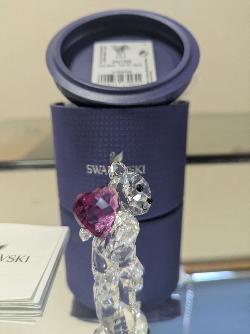 スワロフスキー クリスベア ハート 置物