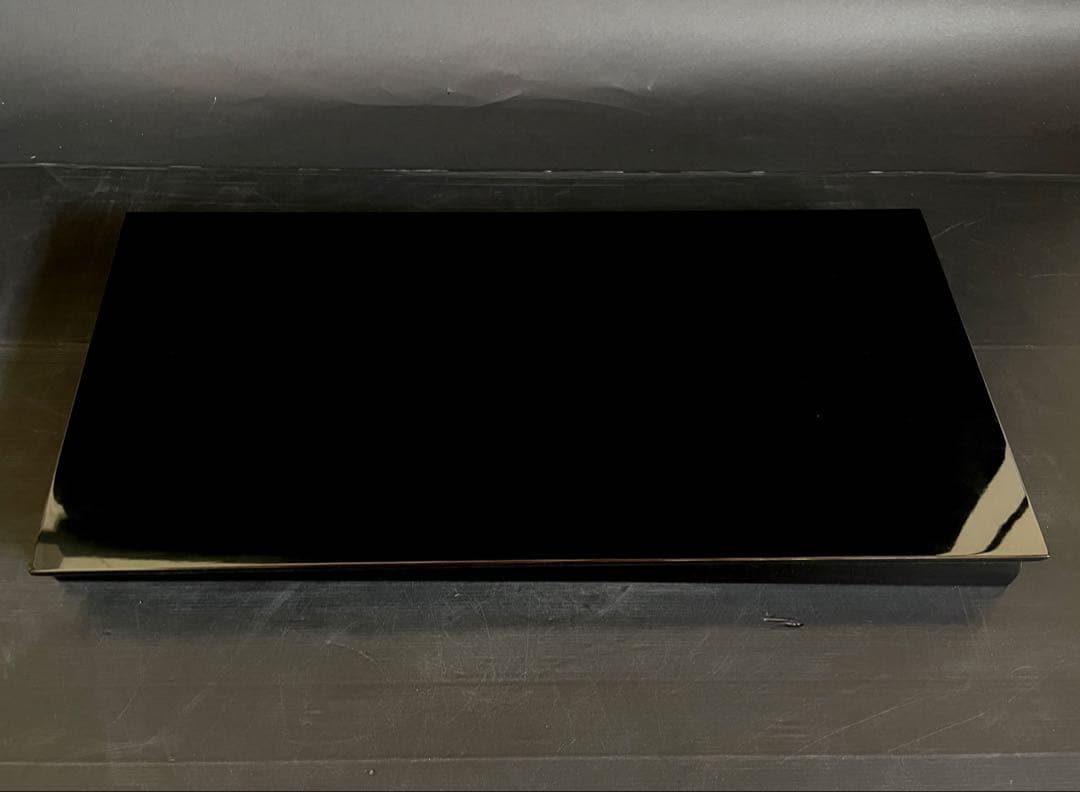 「母」 塗師 茶平一斎 真台子 真塗 台子 共箱 茶道具 （113F①）